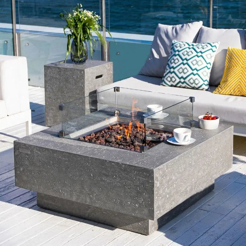 Elementi Fire Manhattan Gas Fire Pit Table   