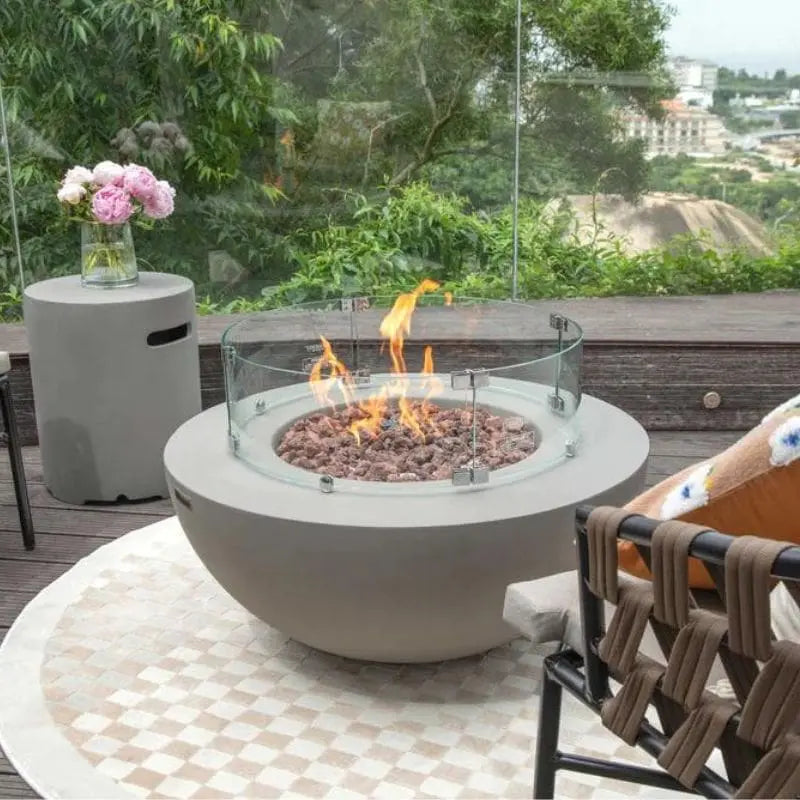 Elementi Modeno Roca Gas Fire Pit Table   