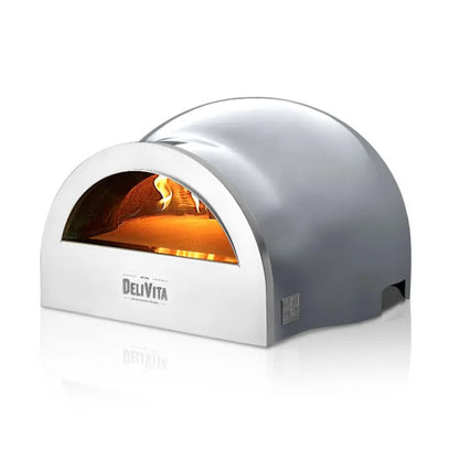 DeliVita Hale Grey Wood Fired Pizza Oven   