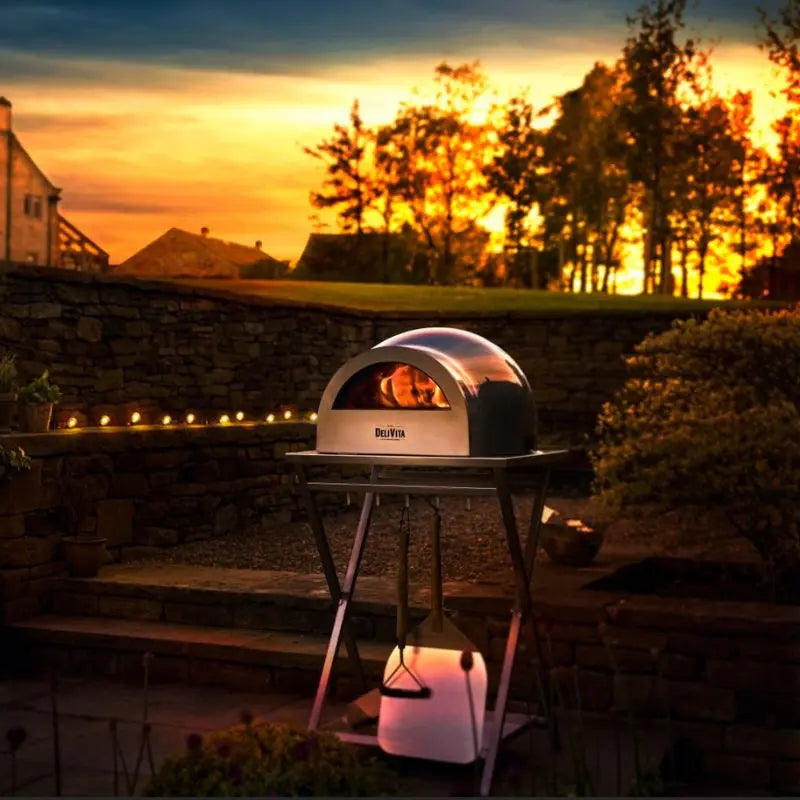 DeliVita Hale Grey Wood Fired Pizza Oven   