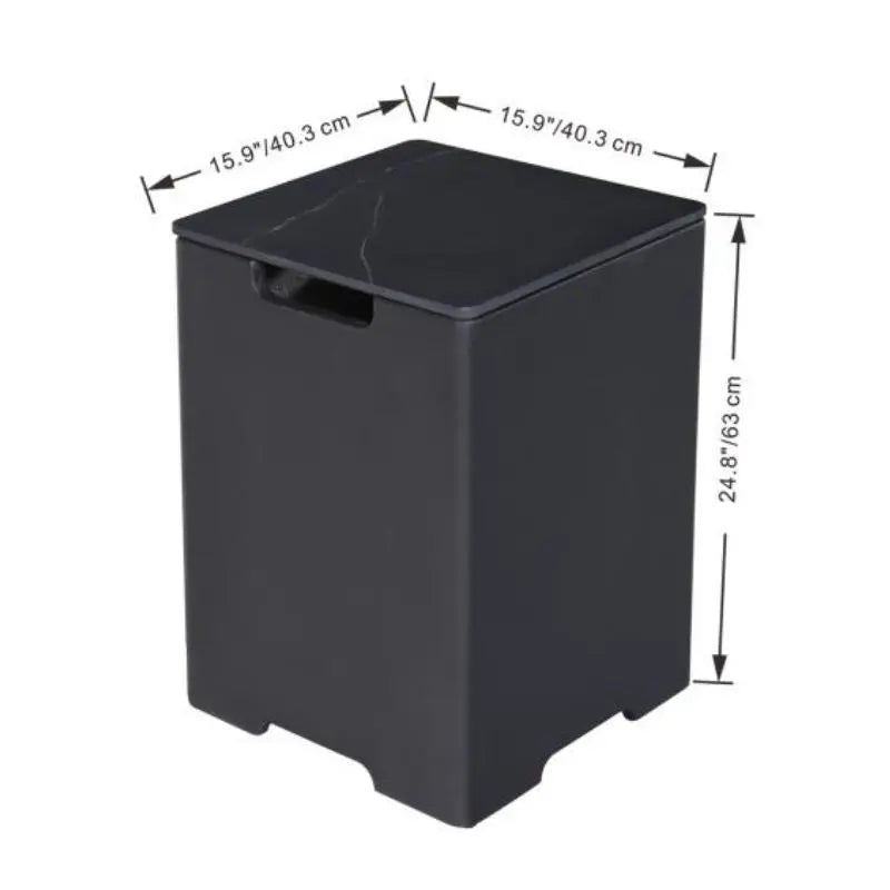 Elementi Fire Black Porcelain Tank Cover   