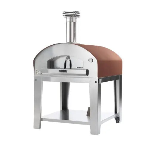 Fontana Marinara Gas-Hybrid Pizza Oven With Trolley Rosso  