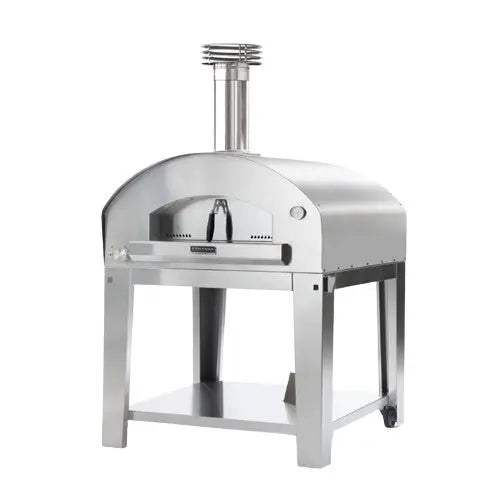 Fontana Marinara Gas-Hybrid Pizza Oven With Trolley Stainless Steel  